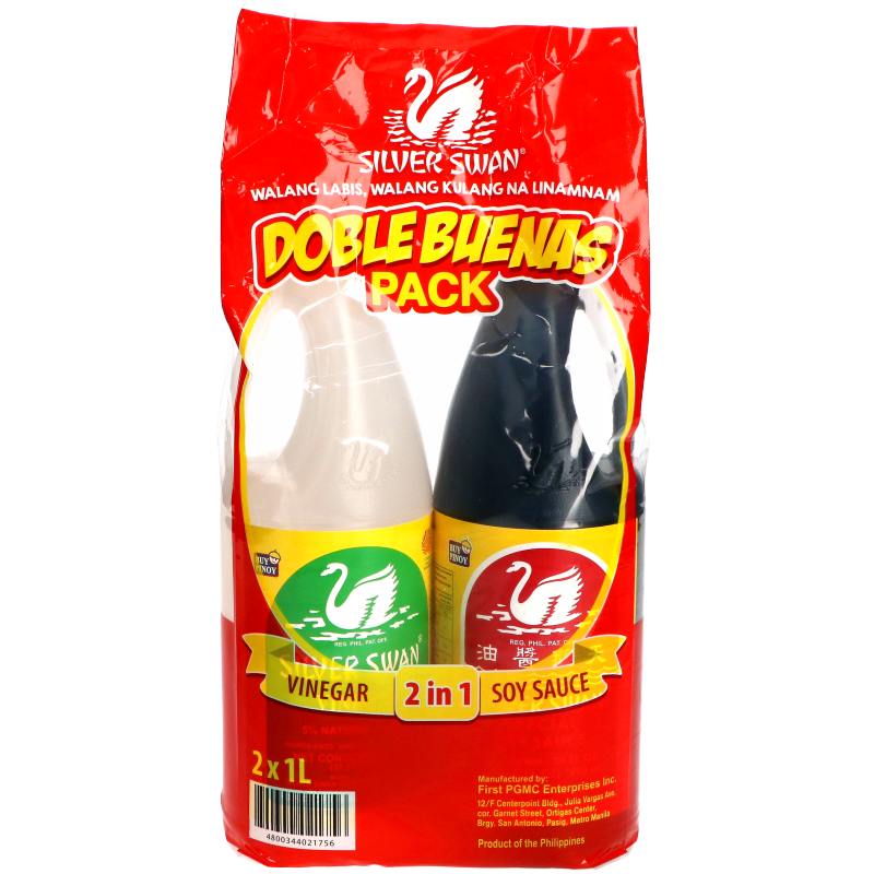 Silver Swan Value Pack Soy Sauce & Vinegar 2x1 liter
