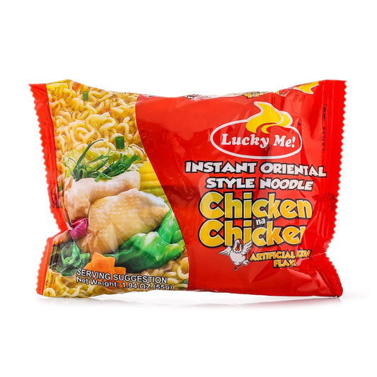 Lucky Me! Instant Oriental Style Noodle Chicken na Chicken Flavor 6 Pack 11.64 oz (330 g)