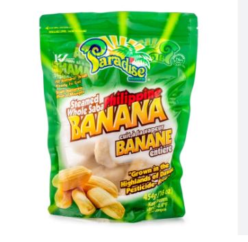 Paradise Steamed Whole Saba (Philippine Banana) - 16 oz