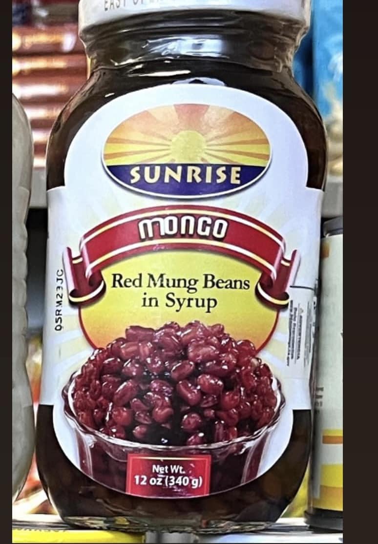 Sunrise Mongo Red Mung Beans in Syrup 12 oz (340 g)