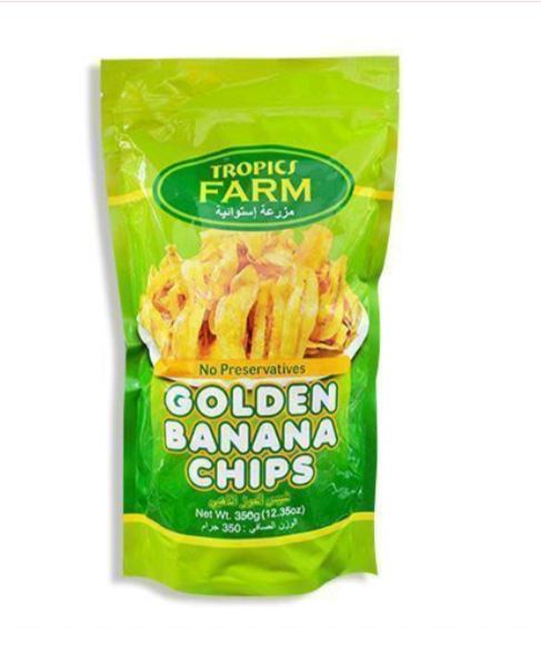 Tropics Farm Golden Banana Chips net wt. 350 g