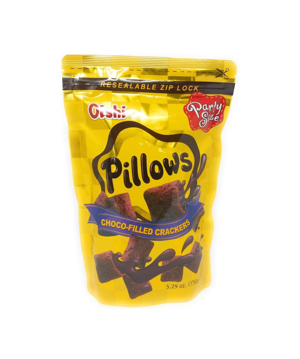 Oishi Pillows Choco-Filled Crackers Party Size - 5.29 oz