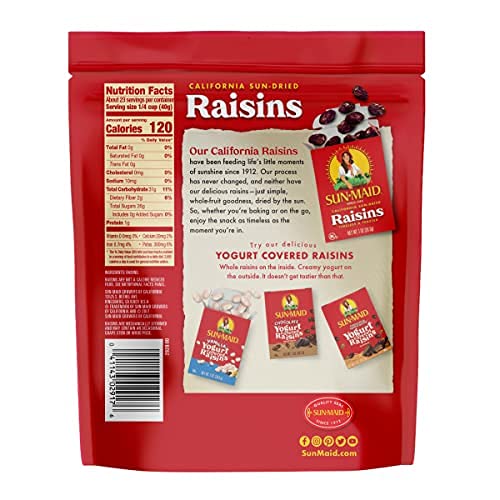 Sun-Maid California Sun-Dried Raisins net wt. 30oz (850g)