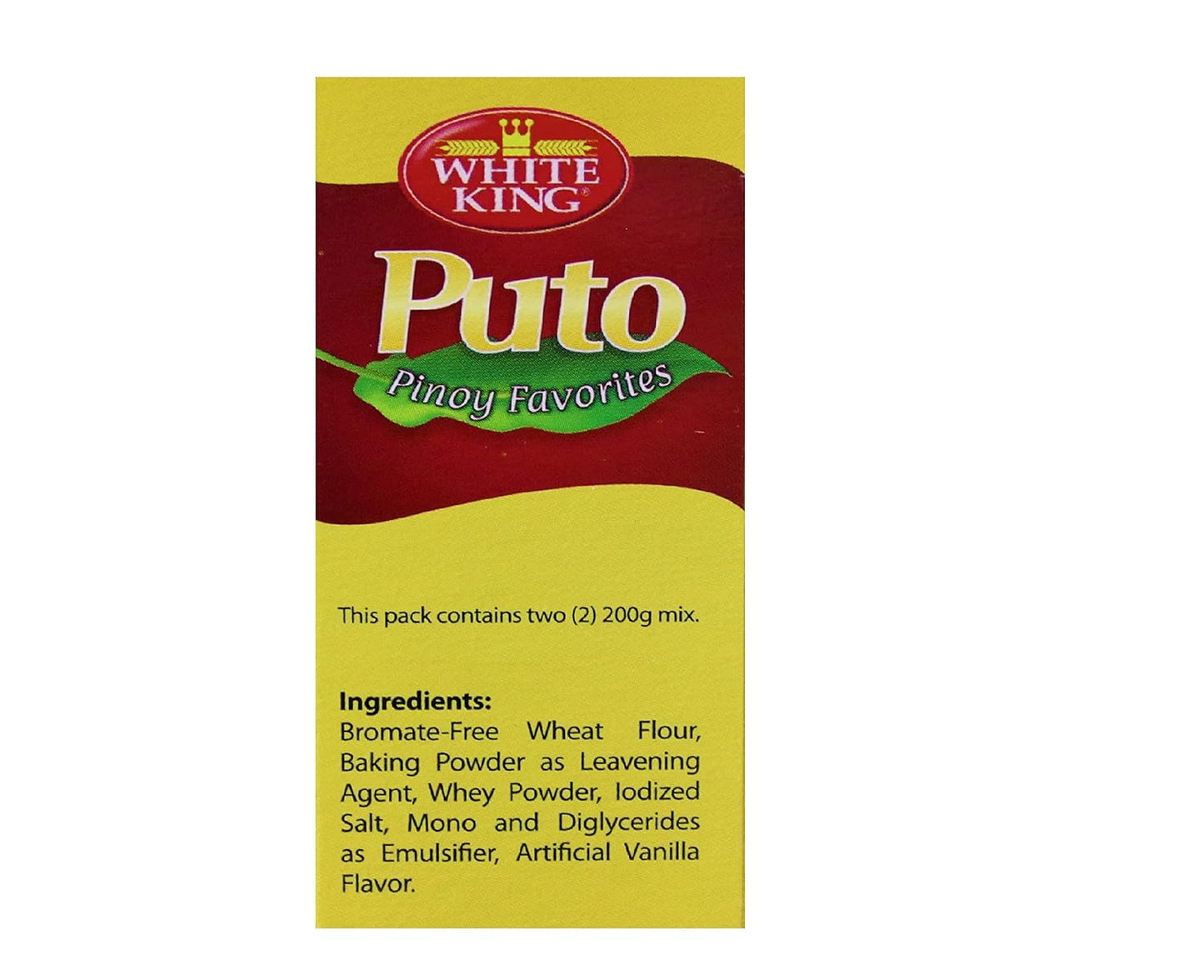 White King Puto Steamed White Cake Mix 0.88 lb (400 g), 0.44 lb each pack (Contains 2 packs)