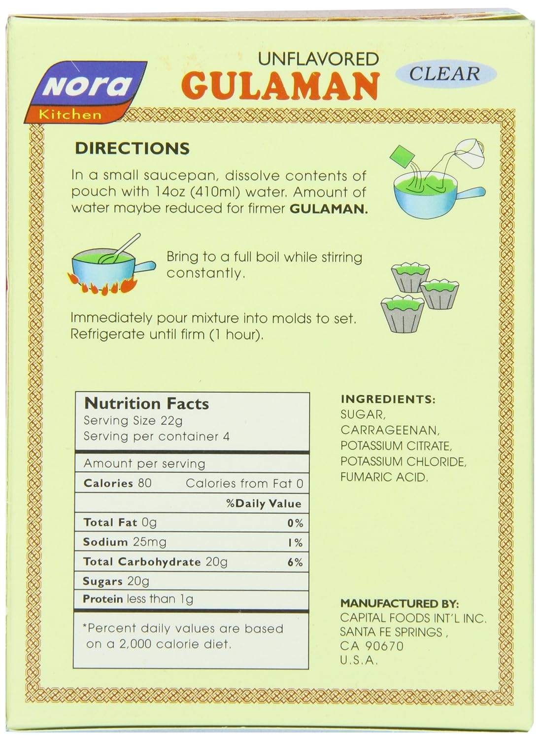 Nora Kitchen Clear Unflavored Gulaman 3.17 oz (90 g)