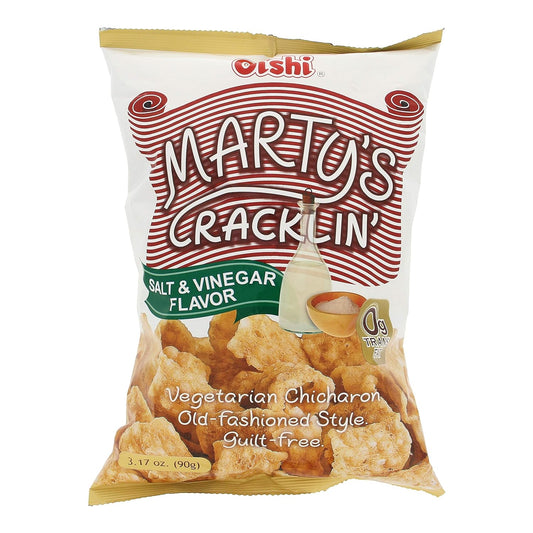 Oishi Marty's Cracklin' Salt & Vinegar Flavor - 3.17 oz