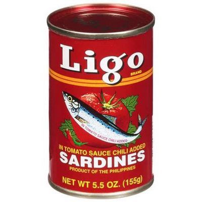 Ligo Sardines in Tomato Sauce Chili Added net wt. 5.5 oz (155 g)