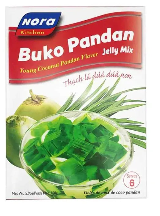 Nora Kitchen Buko Pandan Jelly Mix Young Coconut Pandan Flavor 5.9 oz (168 g)