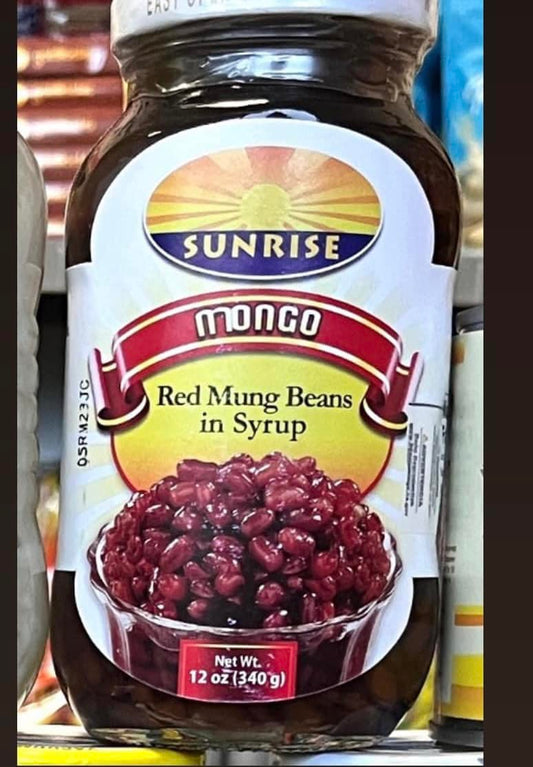 Sunrise Mongo Red Mung Beans in Syrup 12 oz (340 g)