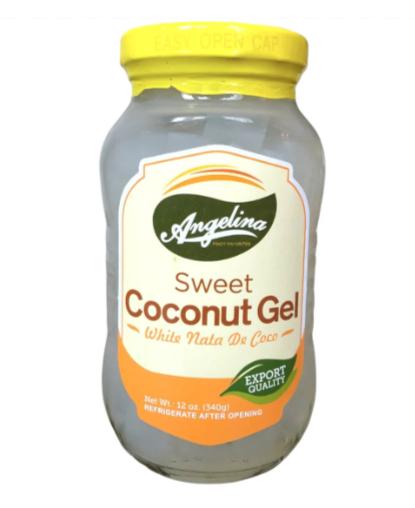 Angelina Sweet Coconut Gel (White Nata De Coco) net wt. 12 oz (340 g)