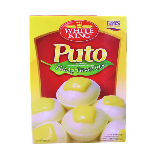 White King Puto Steamed White Cake Mix 0.88 lb (400 g), 0.44 lb each pack (Contains 2 packs)