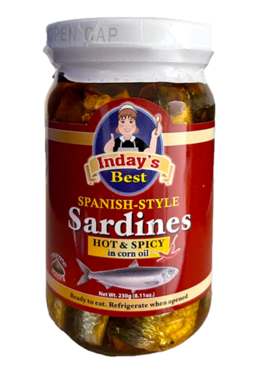 Inday's Best Spanish-Style Sardines in Corn Oil Hot & Spicy 8.11 oz (230 g)