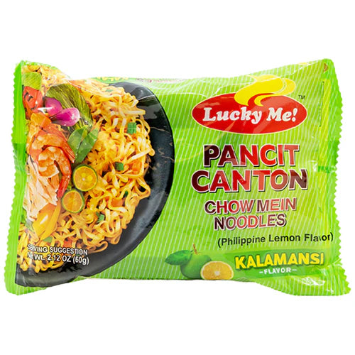 Lucky Me! Pancit Canton Kalamansi Flavor Chow Mein Noodles 2.12 oz (60 g)