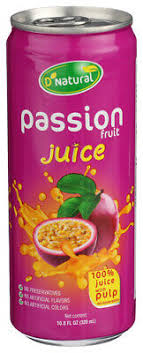D'NATURAL 100% PASSION FRUIT JUICE (12x10.8oz)
