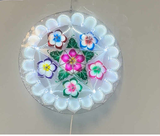 Christmas Capiz Parol 19" LED light 2 kg White